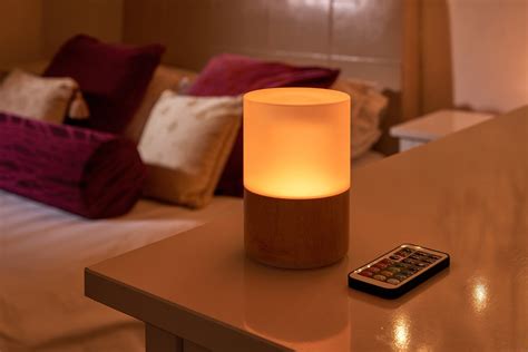 Auraglow Rechargeable Cordless Wireless Colour Changing LED Table Lamp – WOODEN | eBay