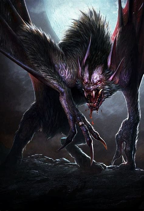 Werebat | Dark creatures, Creature concept art, Fantasy creatures