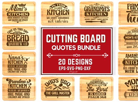 Cutting Board SVG Bundle by Designistic on Dribbble