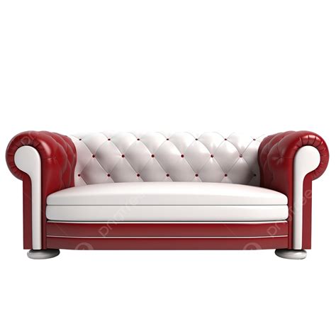 Luxury Sofa With Red And White Leather Ai Generated, Sofa, Leather ...