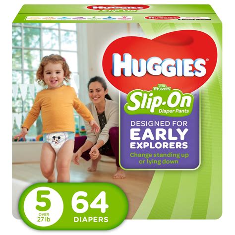 HUGGIES Little Movers Slip On Diaper Pants, Size 5 - Walmart.com