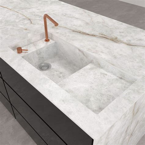 Neolith Himalaya Crystal | Martina Sink - Oasink integrated sinks.