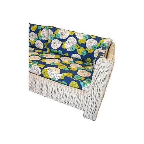 White Wicker Indoor/Outdoor Sofa | Chairish