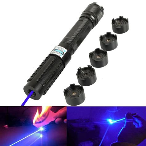 High Power Powerful Blue Laser Torch Flashlight Burning Match/Burn Light Cigars/candle 450nm ...