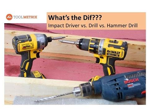 Drill vs Impact Driver vs Hammer Drill - YouTube