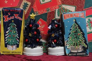 Winking Christmas Trees c. 1950's | These two Christmas tree… | Flickr