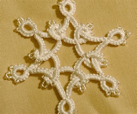 Tatted Snowflake | Needle tatting patterns, Tatting patterns, Tatting patterns free