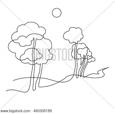 Landscape Park Path Vector & Photo (Free Trial) | Bigstock