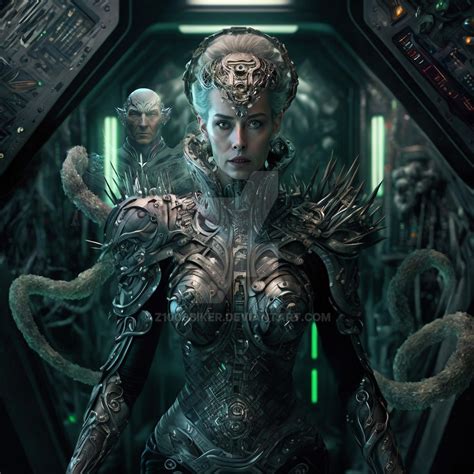 Borg queen with Locutus in transient state by z1000biker on DeviantArt