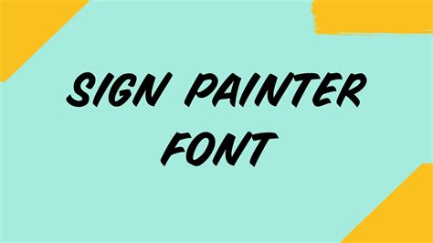 Sign Painter Font Free Download