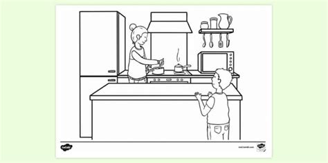 FREE! - Kitchen Colouring Page | Colouring Sheets - Twinkl