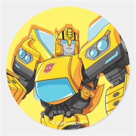 Transformers | Bumblebee Standing Pose Classic Round Sticker | Zazzle.ca