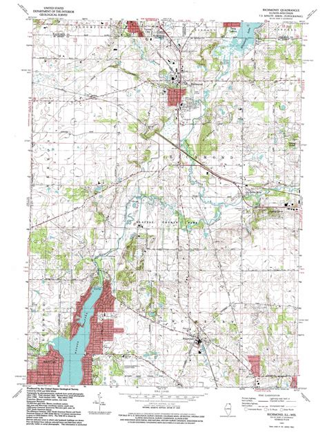 Richmond topographic map 1:24,000 scale, Illinois