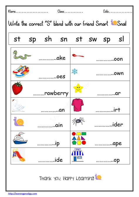 LearningProdigy | Blends worksheets, Kindergarten phonics worksheets, English phonics