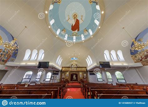 Campbell, California - March 10, 2019: Interior of St. George and St ...