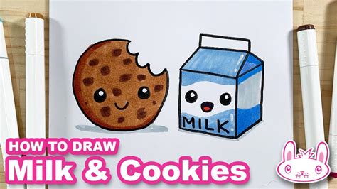 How To Draw Cookies And Milk