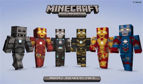 Pack skins Marvel Avengers Minecraft - Nozzhy