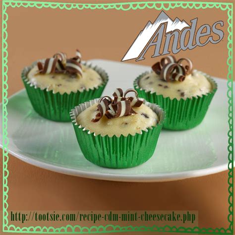 Andes Creme de Menthe Two Bite Minty Cheesecake Bites :) http://www ...