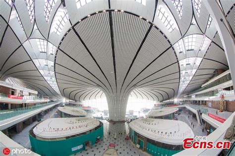 Interior design near complete at new Beijing Daxing International Airport