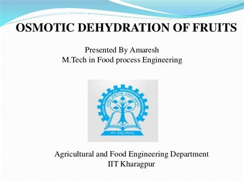 Osmotic dehydration of fruits