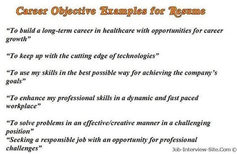 Sample Career Objectives – Examples for Resumes | Resume objective examples, Good objective for ...