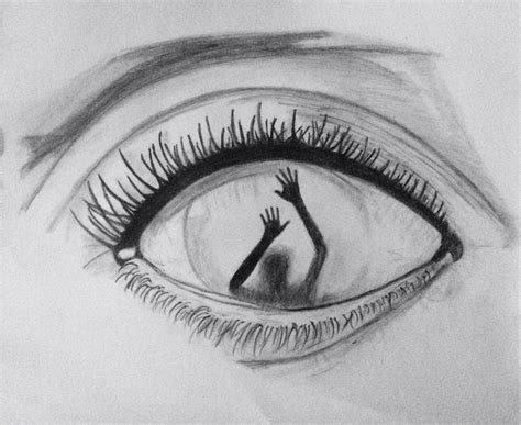 Drawing, eye, dark | Scary drawings, Art drawings sketches simple, Meaningful drawings