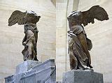Paris Louvre Antiquities Greek 190 BC The Winged Victory of Samothrace marble sculpture of the ...
