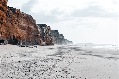 Cliff and Beach on Sea Shore · Free Stock Photo