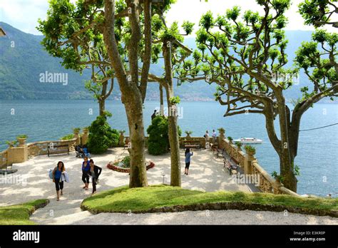 Villa Balbianello garden gardens, Lenno, Lake Como, Italy Stock Photo ...