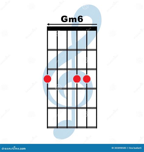 Gm6 guitar chord icon stock illustration. Illustration of isolated ...