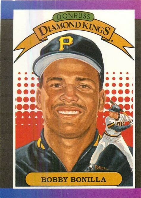 Bobby Bonilla 1989 Donruss Diamond Kings Pittsburgh Pirates #2 Baseball ...