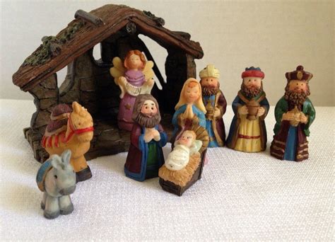 Vintage Small Nativity Set with Manger Complete Christmas | Etsy | Nativity set, Small nativity ...