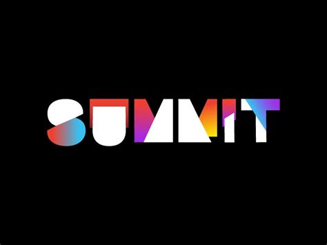 Summit Type by Kimberly Barnoski on Dribbble Event Logo, Event Branding, Logo Branding, Branding ...