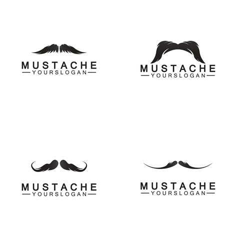 Mustache Vector icon logo design template 7230739 Vector Art at Vecteezy