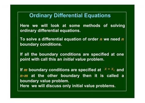 Ordinary Differential Equations