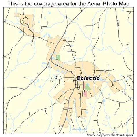 Aerial Photography Map of Eclectic, AL Alabama