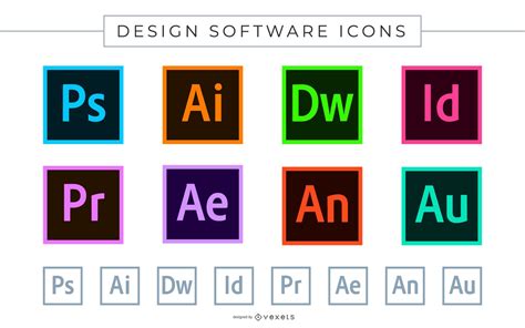 Adobe Software Icons Vector Download