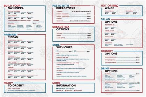 Menu of Central Pizza in Clarksville, TN 37040