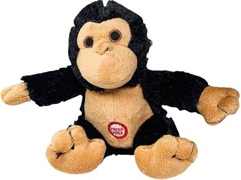 Pet Qwerks Monkey Sound Plush Dog Toy, Black, 7-in - Chewy.com