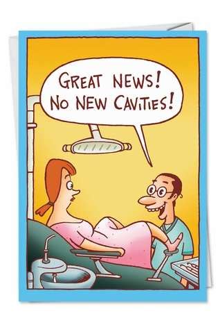 No New Cavities Cartoons Birthday Paper Card Tim Haggerty