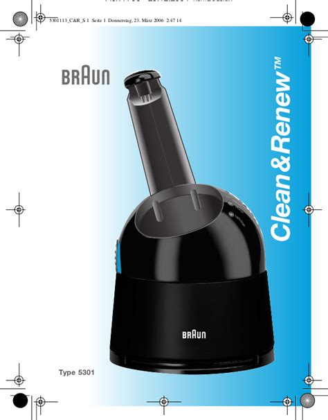 Braun CLEAN AND RENEW Manual