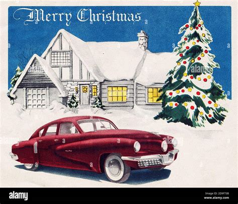 1950s christmas illustration hi-res stock photography and images - Alamy