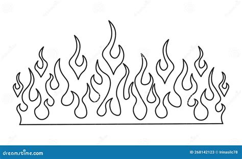 Minimalist Silhouette Of Flame. Fire Black Isolated Template Logo On ...