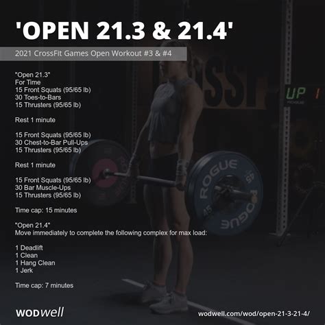 "Open 21.3 & 21.4" Workout, 2021 CrossFit Games Open Workout #3 & #4 | WODwell