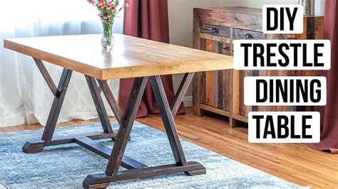 DIY trestle dining table - How to build - Anika's DIY Life - YouTube