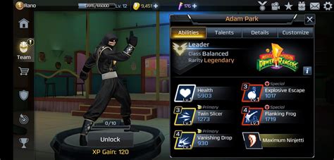 Black Ninja Ranger - Adam Park (Moves) : r/PRLegacyWars