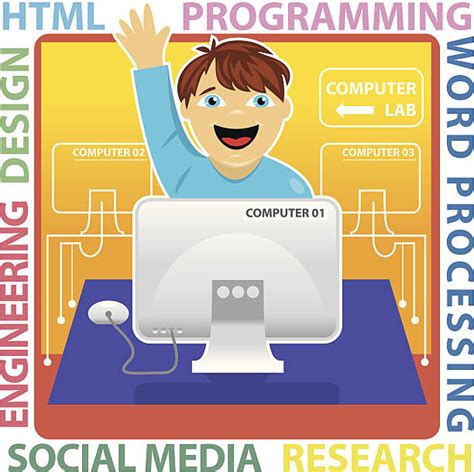 Kids Computer Lab Clipart