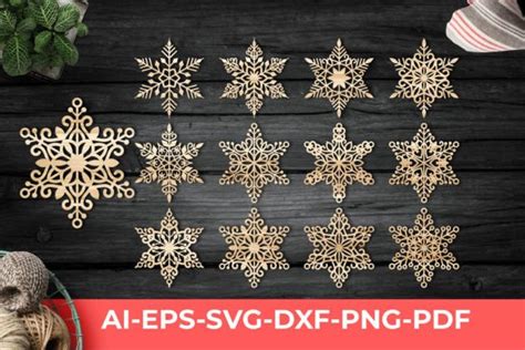 Snowflakes Laser Cut ,Snowflakes Svg Graphic by LaijuAkter · Creative Fabrica