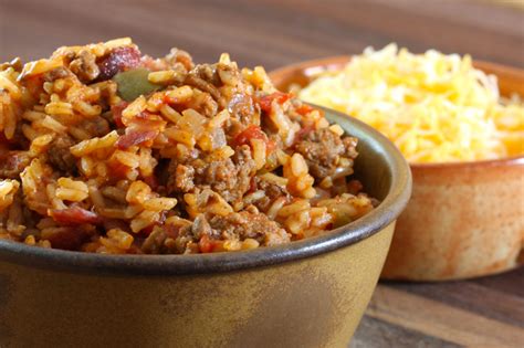 Skillet Spanish Rice with Ground Beef Recipe