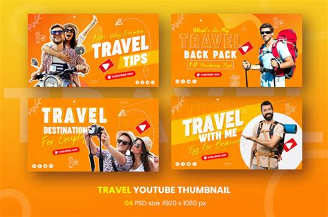 three travel banners with two people holding backpacks